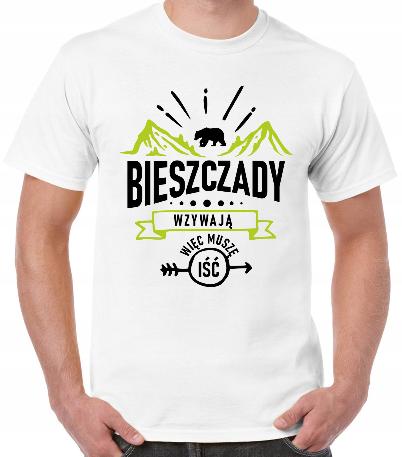 

koszulka z nadrukiem bieszczady, góry,chodź w góry