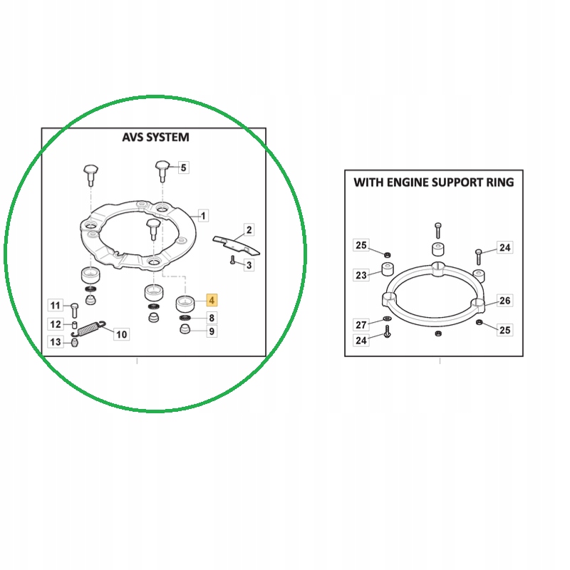 AMORTYZATOR SILNIKA STIGA TWINCLIP 50 S SEQ SQ 322250015/1 ORYGINAŁ Marka Stiga