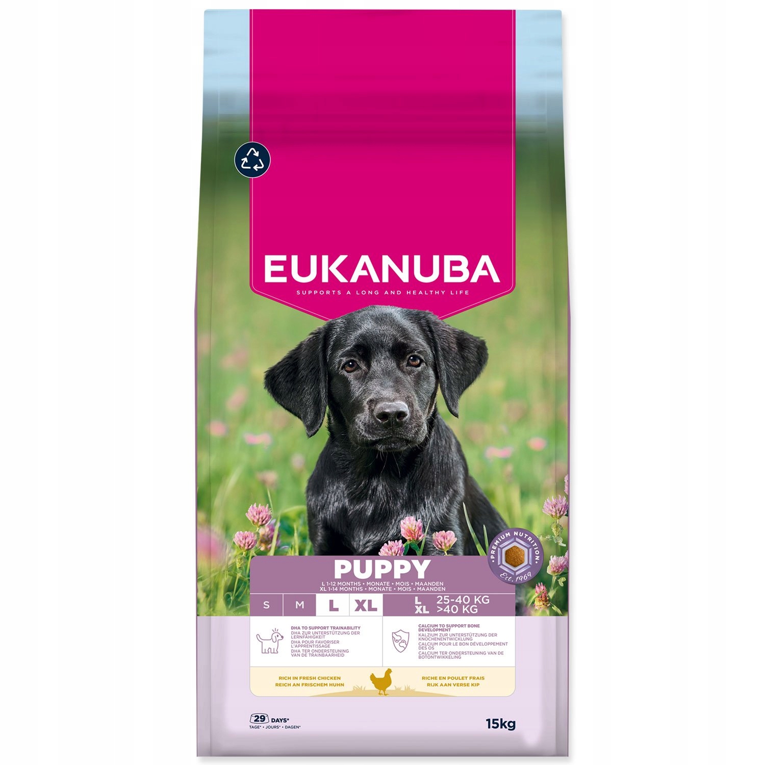 Levně Krmivo Eukanuba Puppy Large rich in fresh chicken 15kg