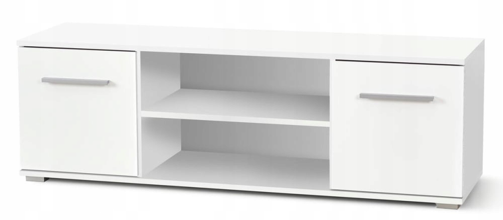 SZAFKA RTV Halmar Lima Stojąca 137x40x44 cm Biała Połysk 2 Drzwi Półki
