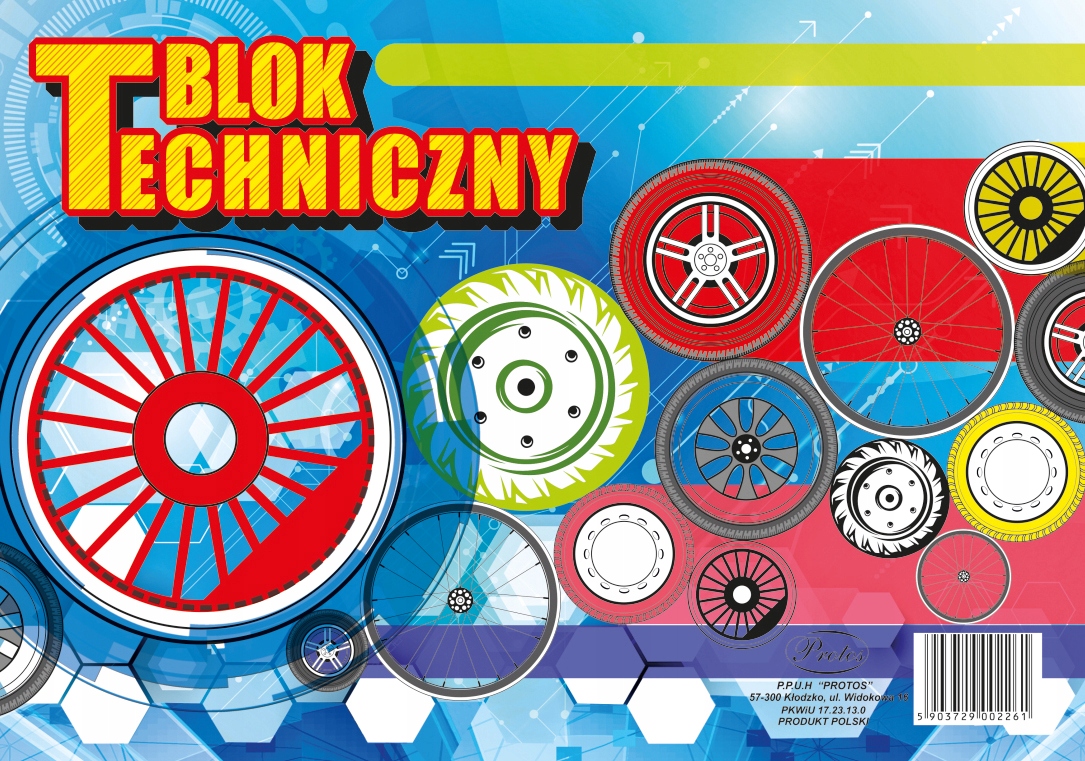 

Blok techniczny A4 10 kartek 160g Protos