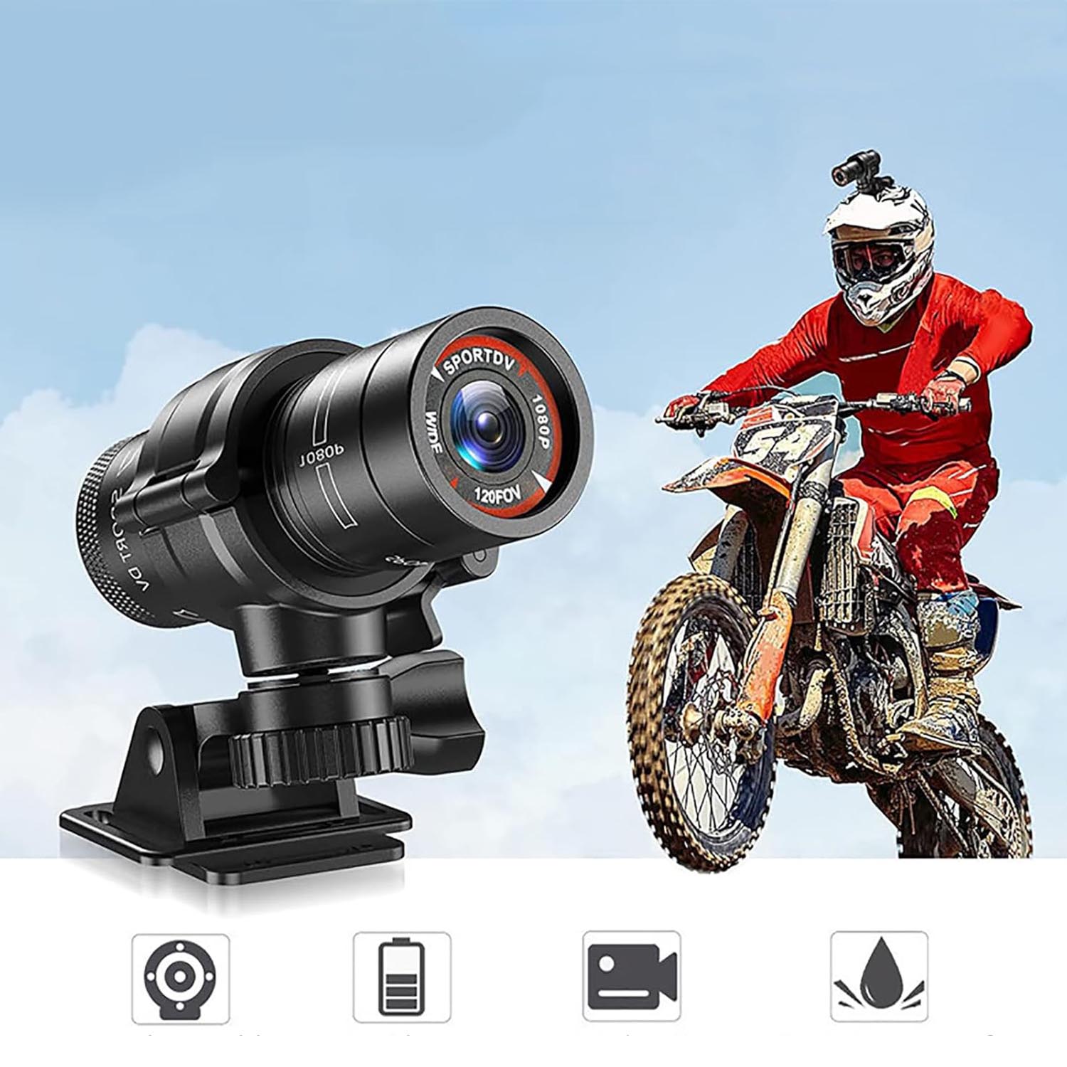 Kompaktní Kamera Na Motorku, Voděodolná Sportovní Videokamera 1080P Hd