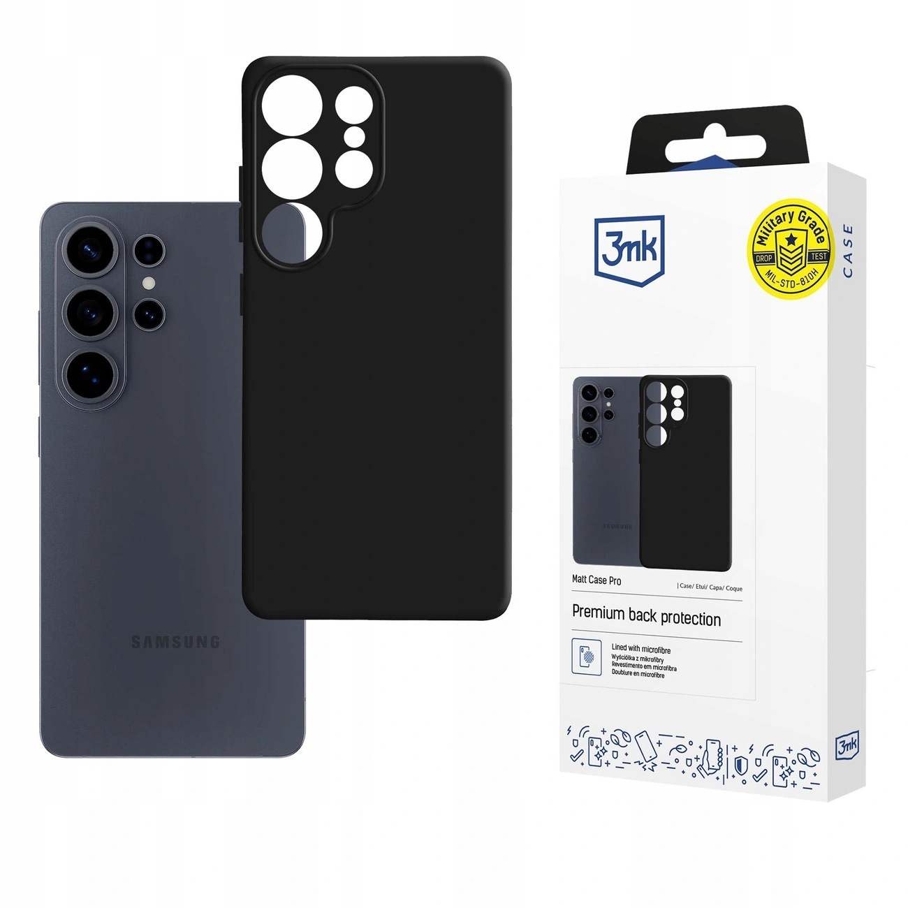 Etui 3mk Matt Case Pro na Samsung Galaxy S26 Ultra czarne matowe