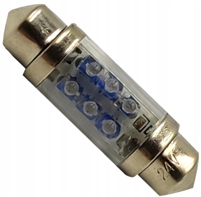 

Żarówka Niebieska Led 10x36 c5w C10W Rurkowa
