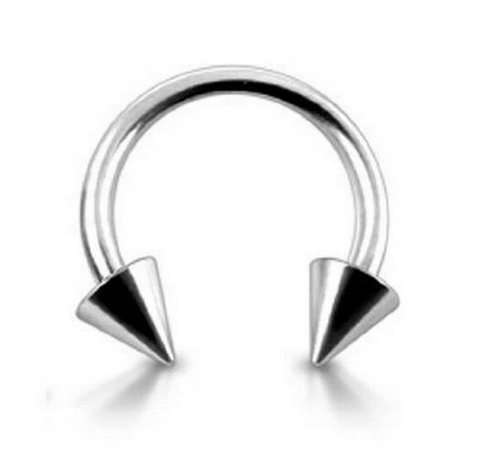 

Podkowa Srebrna Stożki Septum Warga 1,2mm/8mm/4mm
