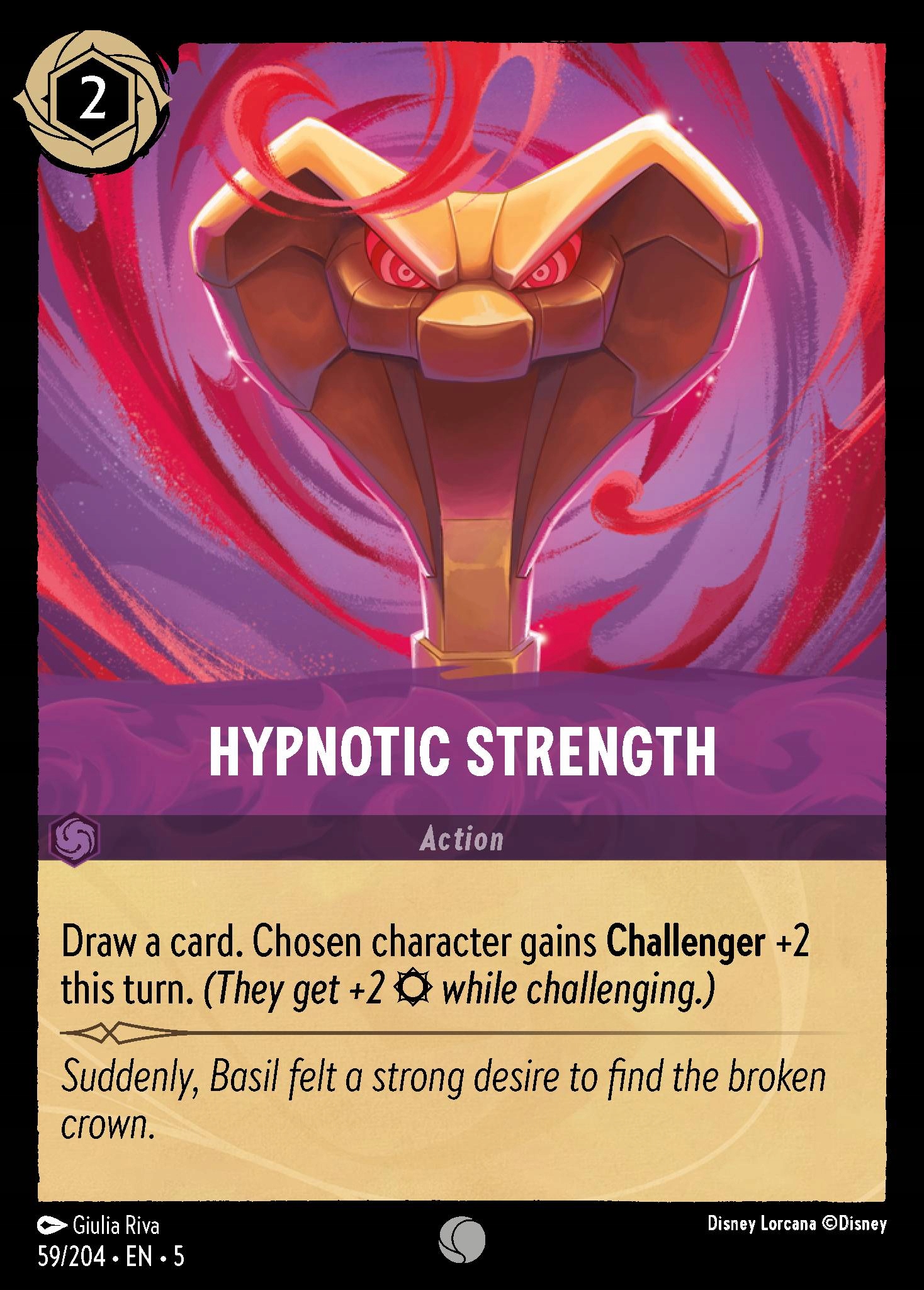 Disney Lorcana Hypnotic Strength 5SSK #059 Foil
