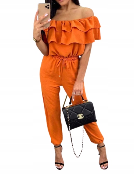 

Kombinezon hiszpanka długi elegancki Pomarańcz