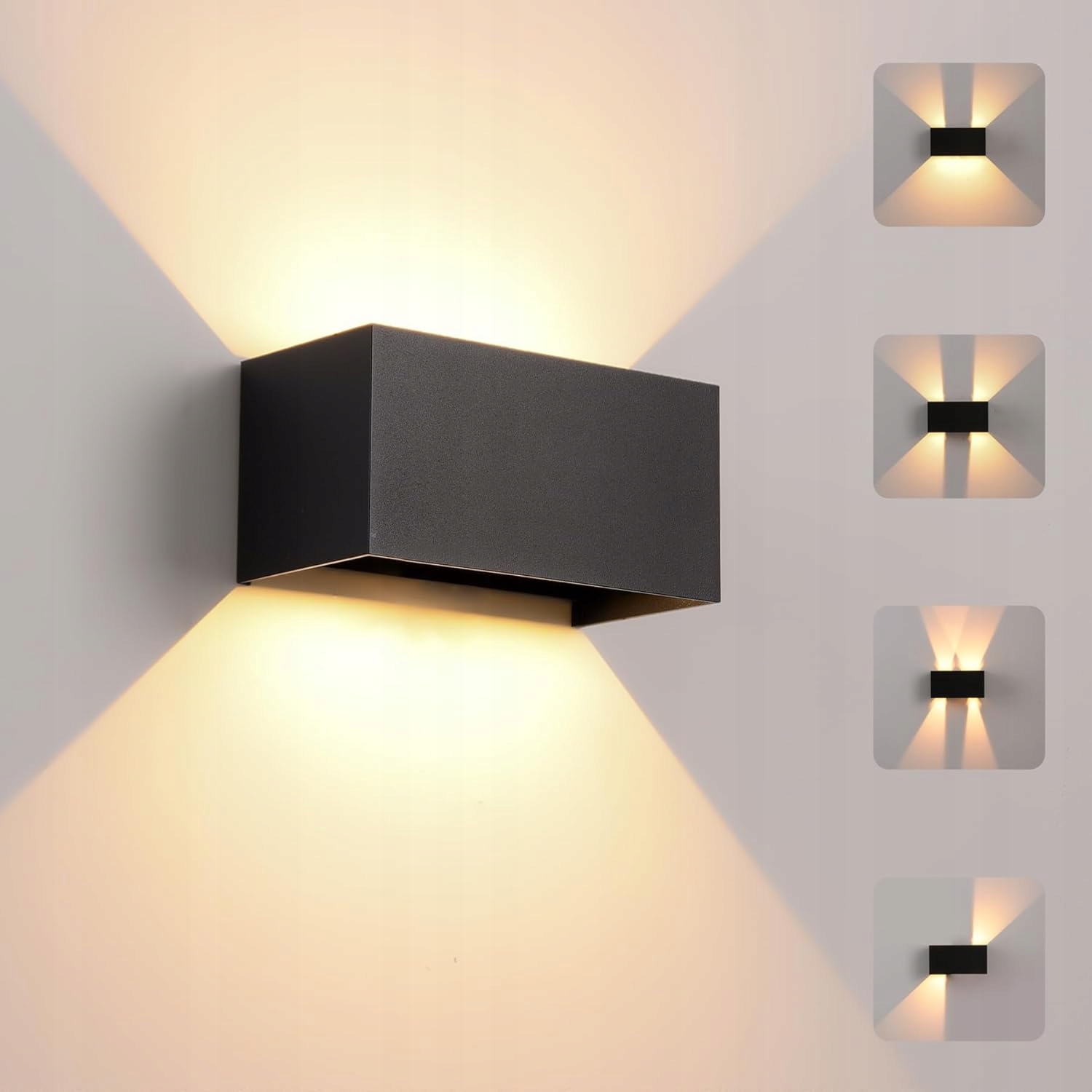 Led nástěnná fasádní lampa Venkovní zahradní svítidlo Nahoru Dolů, hliník