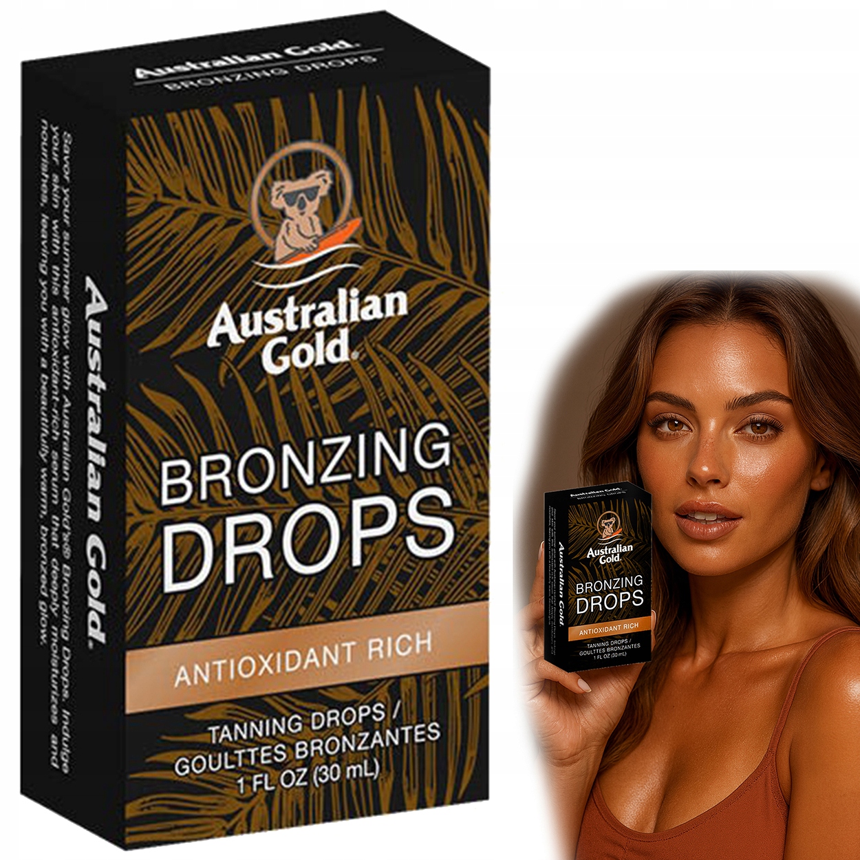 Bronzující opalovací kapky Australian Gold Bronzing Drops 30 ml