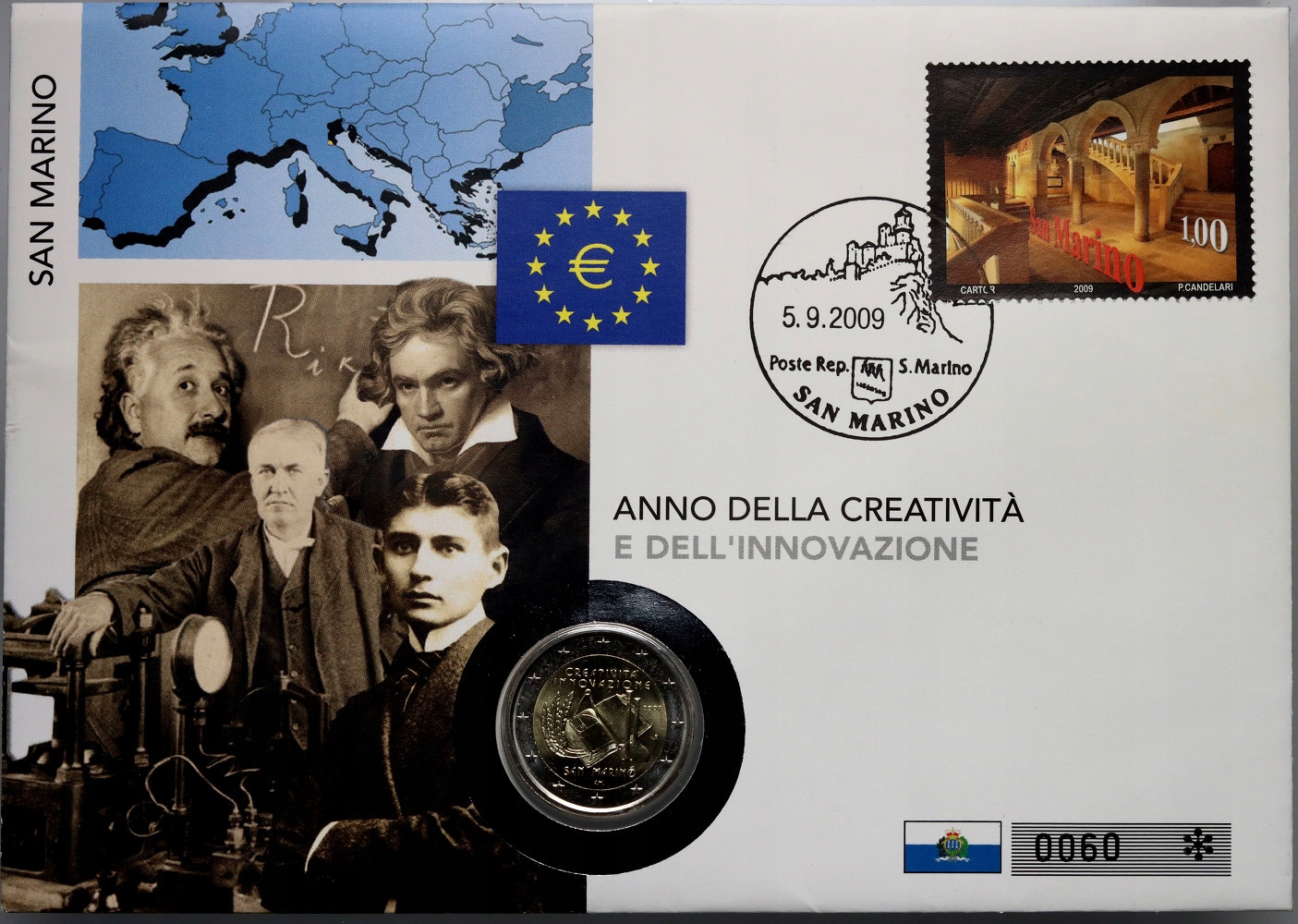 #B15# San Marino, 2 euro 2009, Rok Innowacji