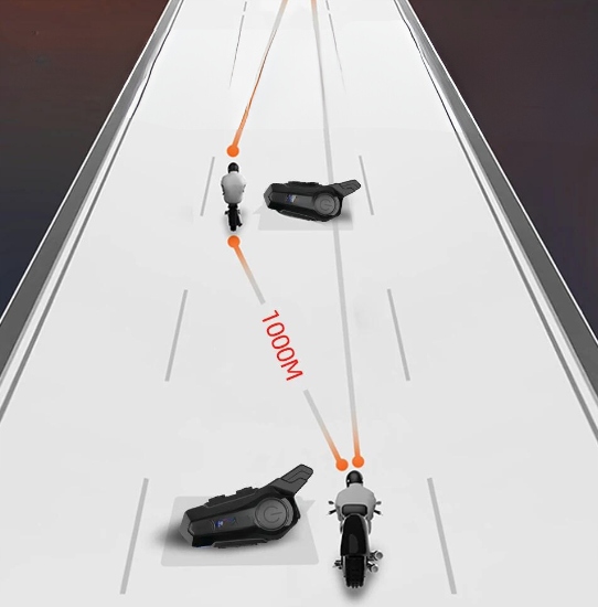 Interkom motocyklowy MOTOM Intercom do kasku i motocykla Parowanie z interkomem innej marki tak