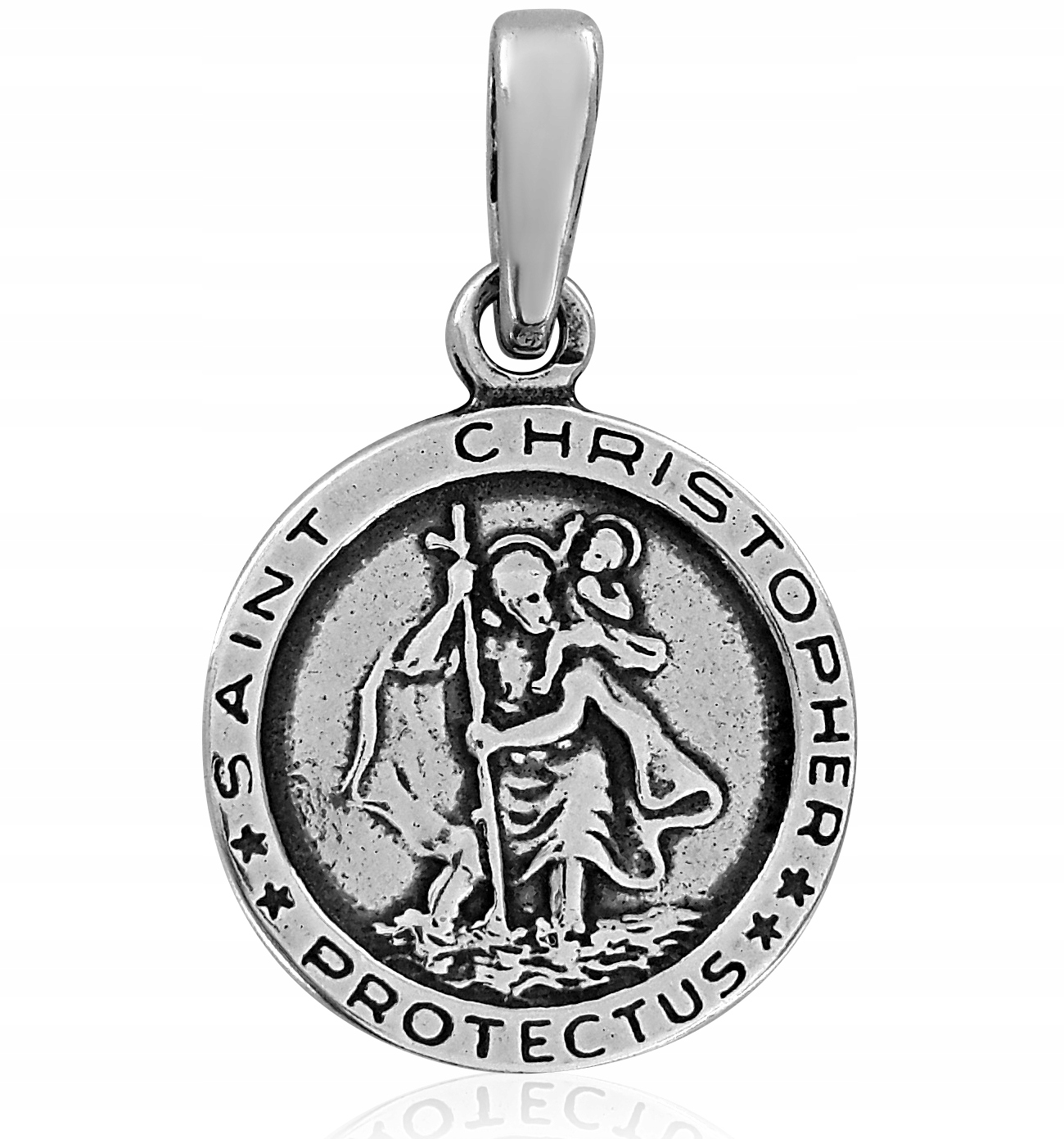 Medaile Se Svatým Kryštofem Stříbro 925 Gravírování