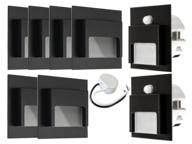 Sada osvětlení schodů Halogen Led 8x senzory
