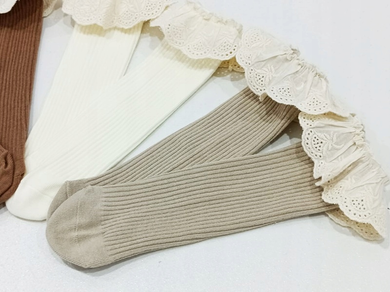 Podkolanówki skarpetki HAFTOWANE CHRZEST 80-86-92 Materiał dominujący bawełna