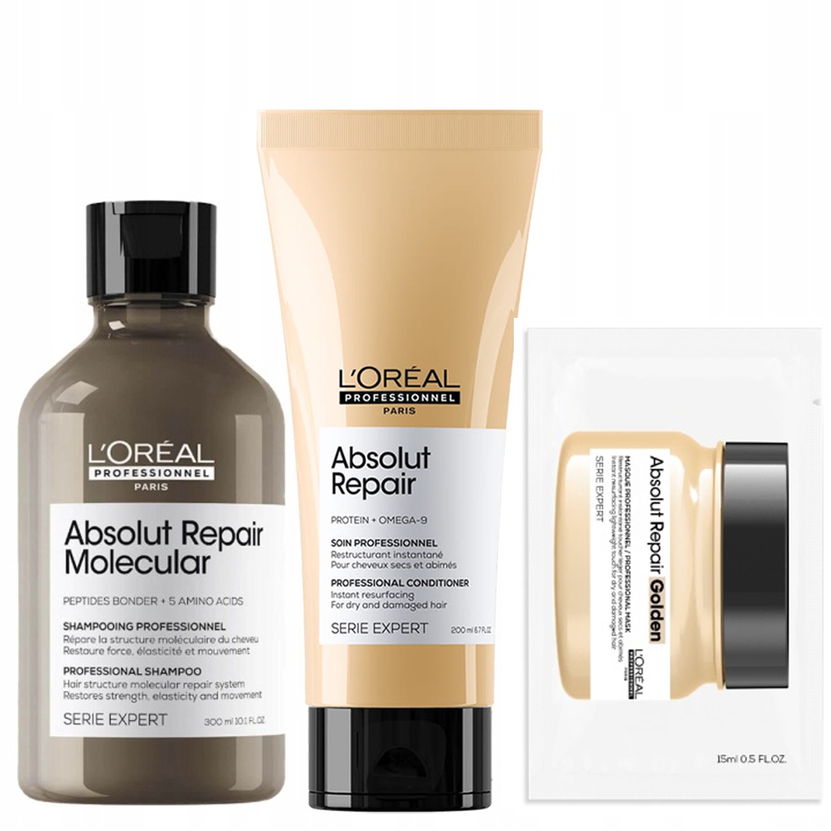 Loreal sada Absolut Repair Molecular: šampon, kondicionér dárek