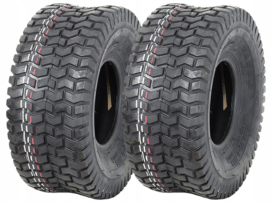 2x 15x6.00-6 Nové Pneumatiky 15x6-6 Sekačka Traktor Bezdušové Trávník Zahrada