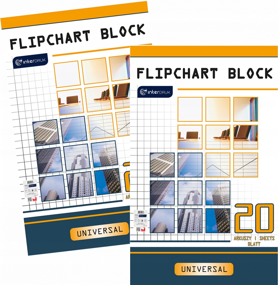 Blok do flipchartów 100-64cm w kratkę 20 kart x2