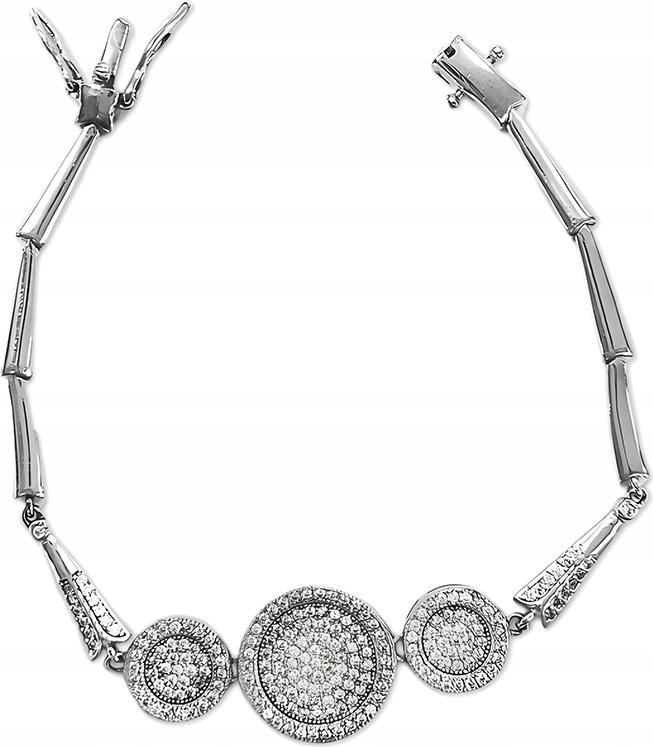 Stříbrný náramek 925 s kolečkem a moderním módním vzorem