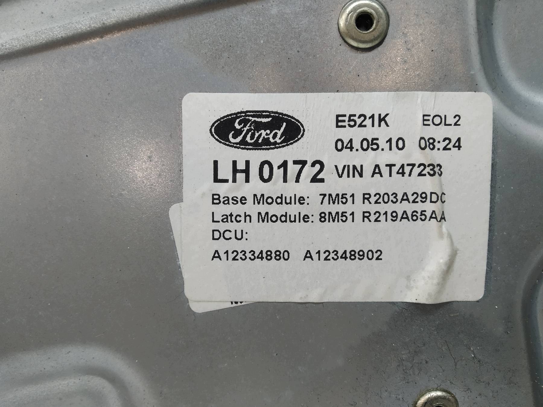 mechanism windows left front 7M51R203A29DC Ford Kuga and (2008-2012)