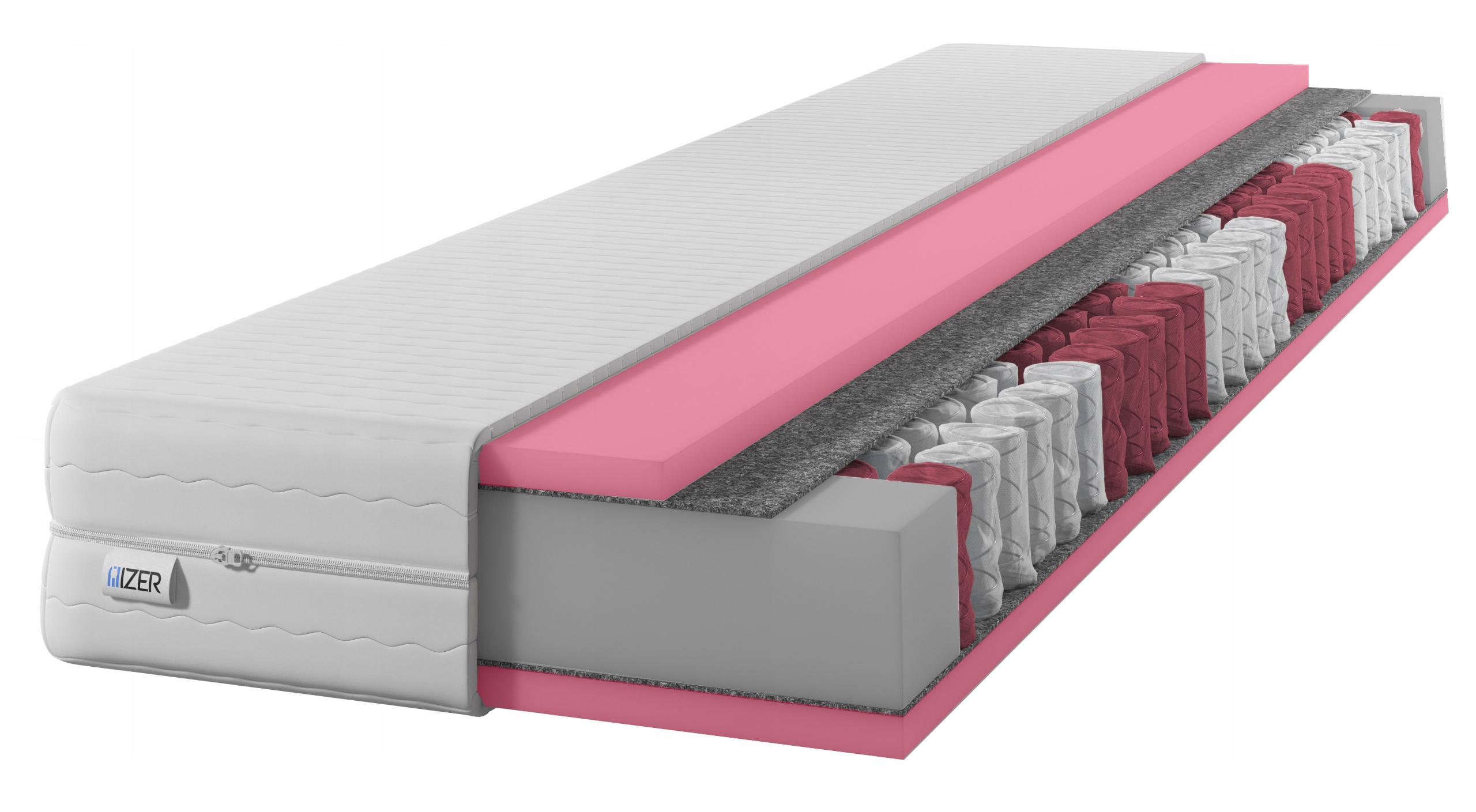 Matrace 120x200 taštičková pružinová 21cm 7zónová Hr pěna oboustranná H3