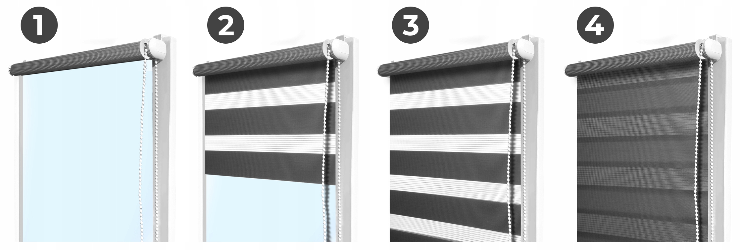 Rolety Dzień Noc na wymiar z napinaczem 38x150 cm Typ montażu bezinwazyjny