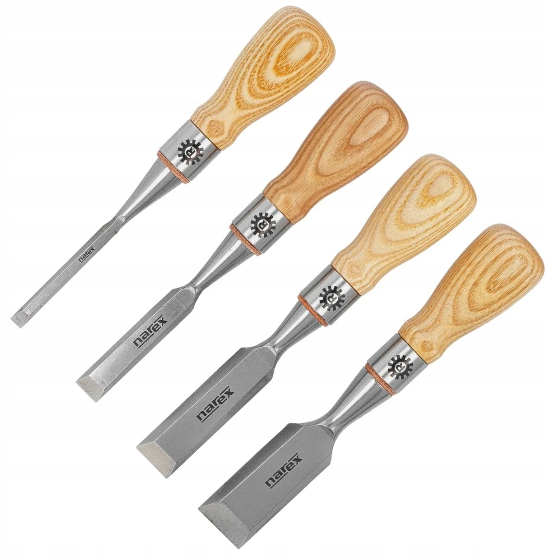 Narex Richter zestaw 4 dłut z fazowaniem bocznym 1/4'' (853800)