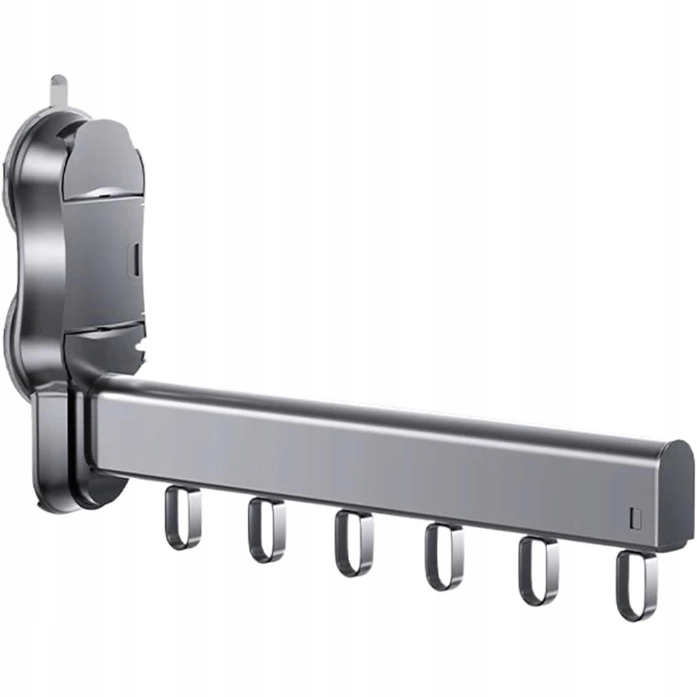 Levně Věšák Na Oblečení Nepoškozující Stěny, 6 Háčků, Hliník