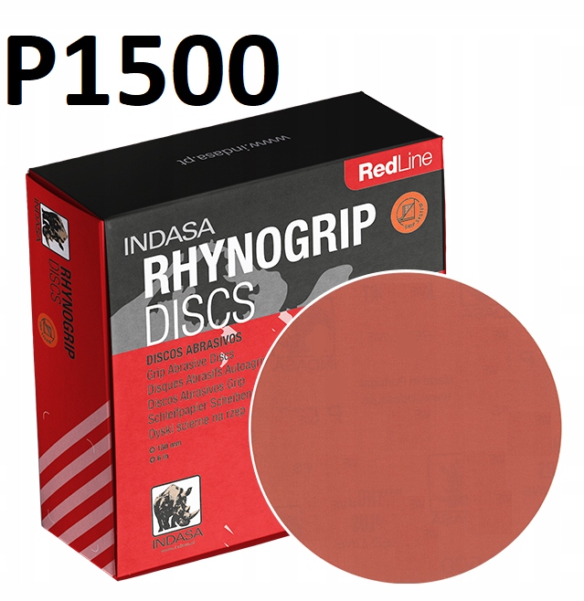 

Indasa Red Krążki Ścierne Rzep 125mm P1500 x10