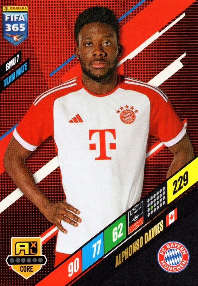 Adrenalyn XL 365 2024 BMU7 Alphonso Davies Panini