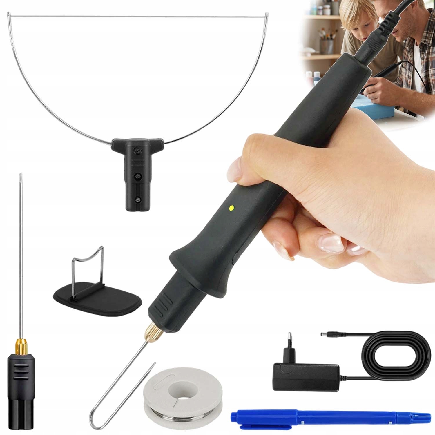 Boniarka Vyřezávač Polystyrénu Nůž 150°C Rychlé Předehřívání 3V1