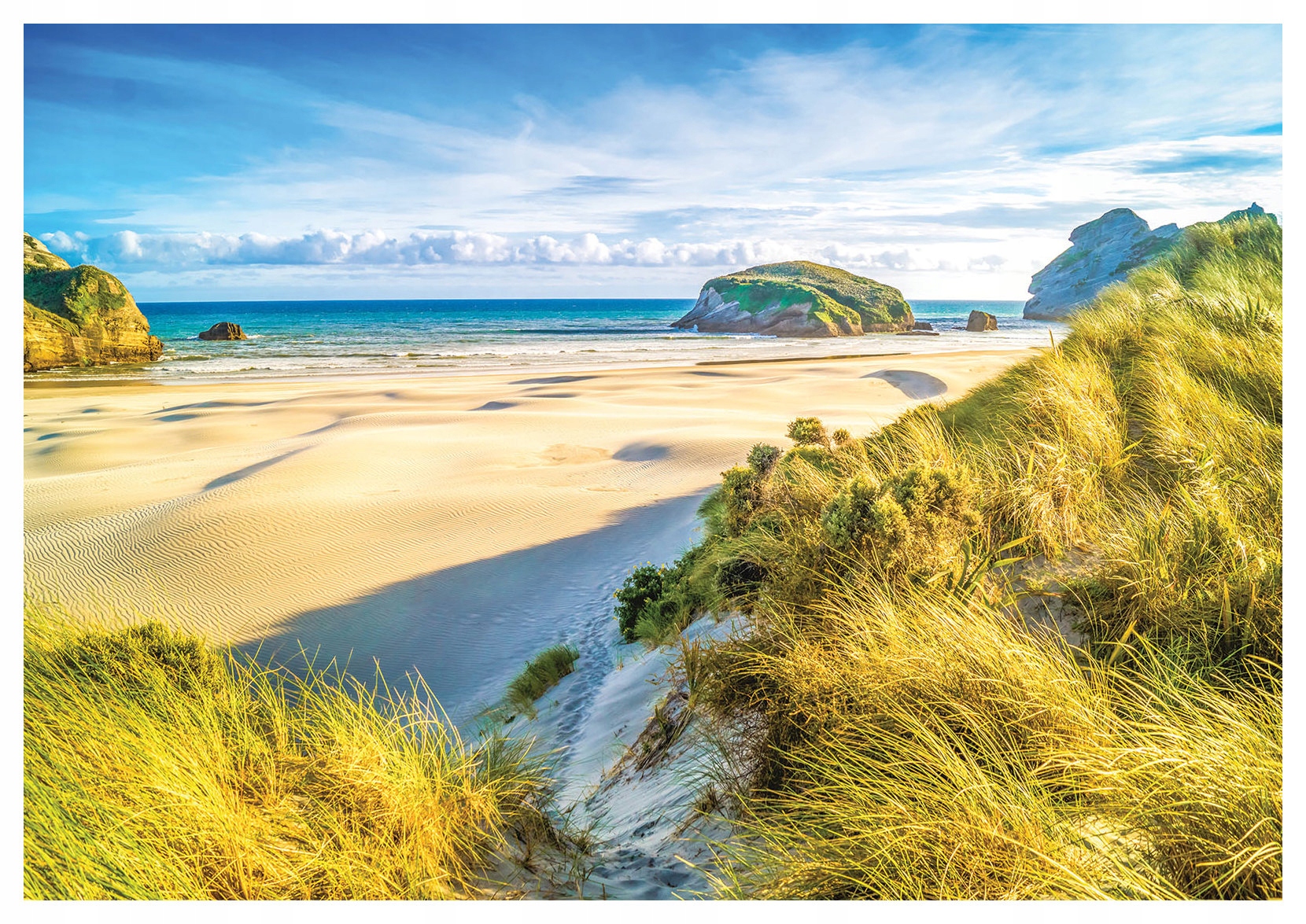 Vliesová fototapeta Pláž Moře Duny Relax Světle Modrá 208x146 lepidlo