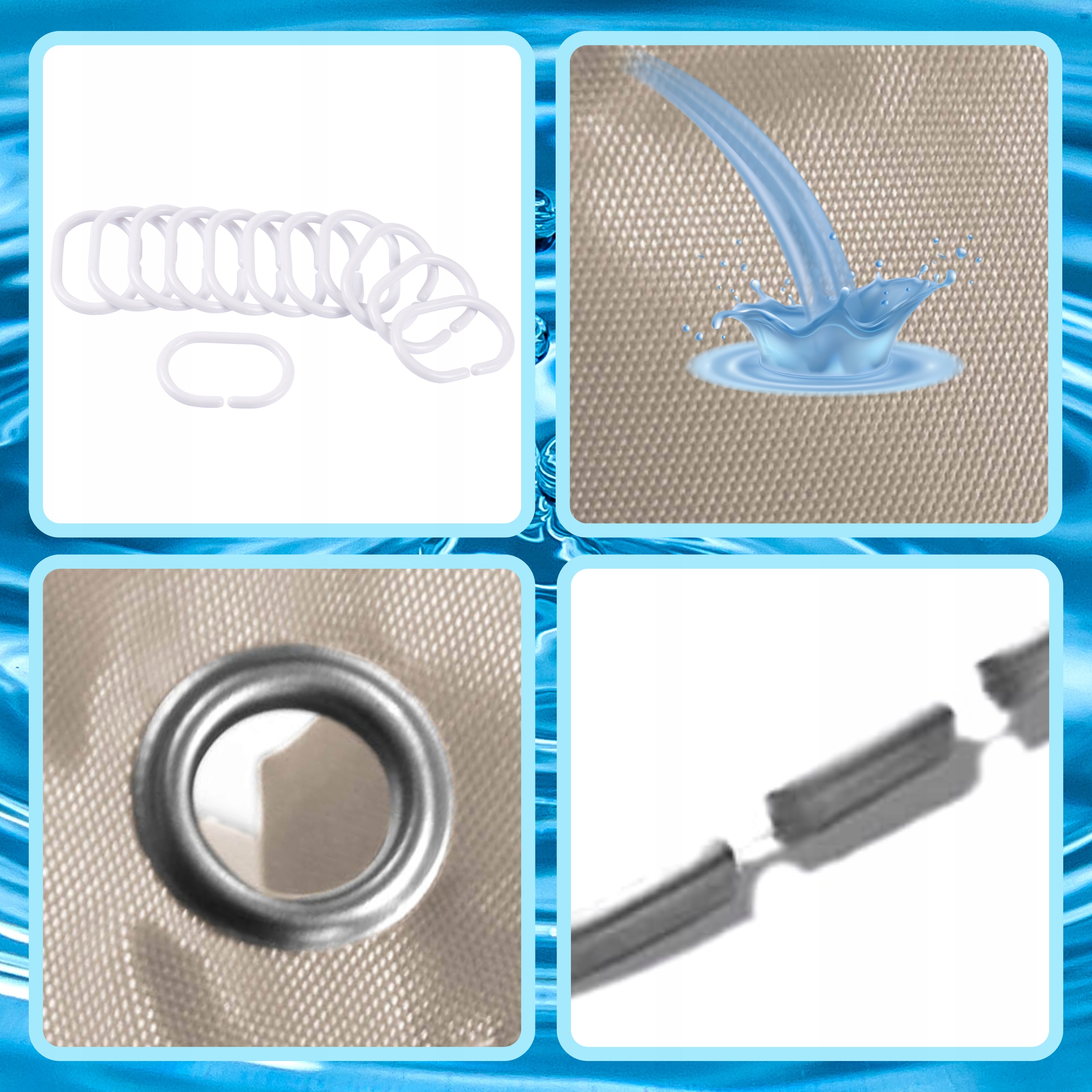 ZASŁONA PRYSZNICOWA TEKSTYLNA KOTARA DO WANNY ZASŁONKA POD PRYSZNIC KURTYNA EAN (GTIN) 3574388016436