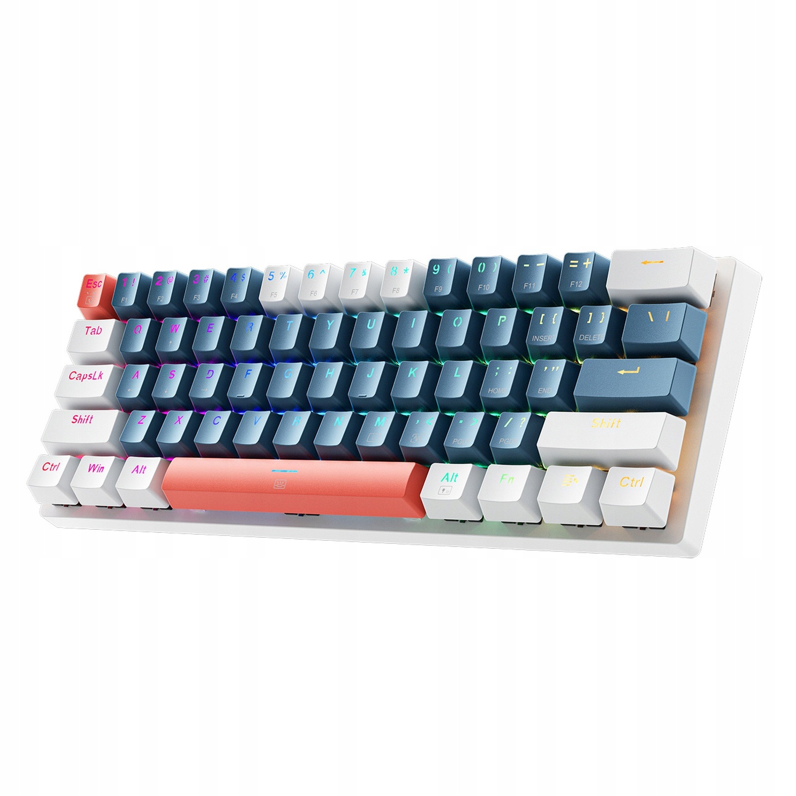 Herní klávesnice drátová, mechanická, podsvícená, Blue Switch obloha