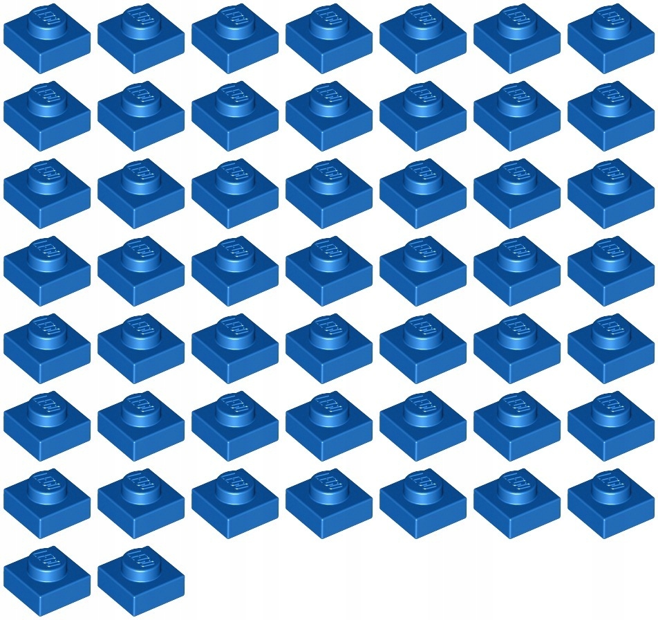 

Lego 3024 Płytka 1x1 niebieska Nowa (10g) 51 szt.
