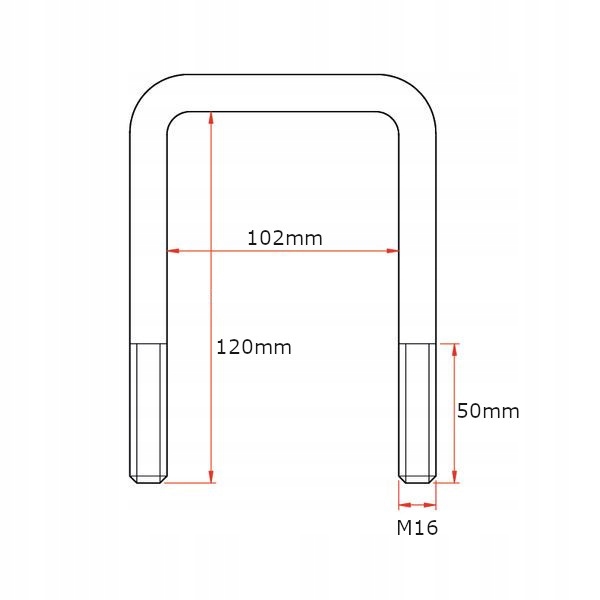 Cybant jarzmo M16 100x120 podkładka, nakrętka Producent części Aquarius