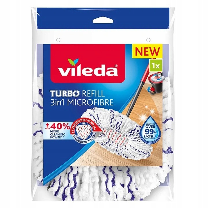 

Vileda Wkład mopa obrotowego Turbo 3w1 Mikrofibra