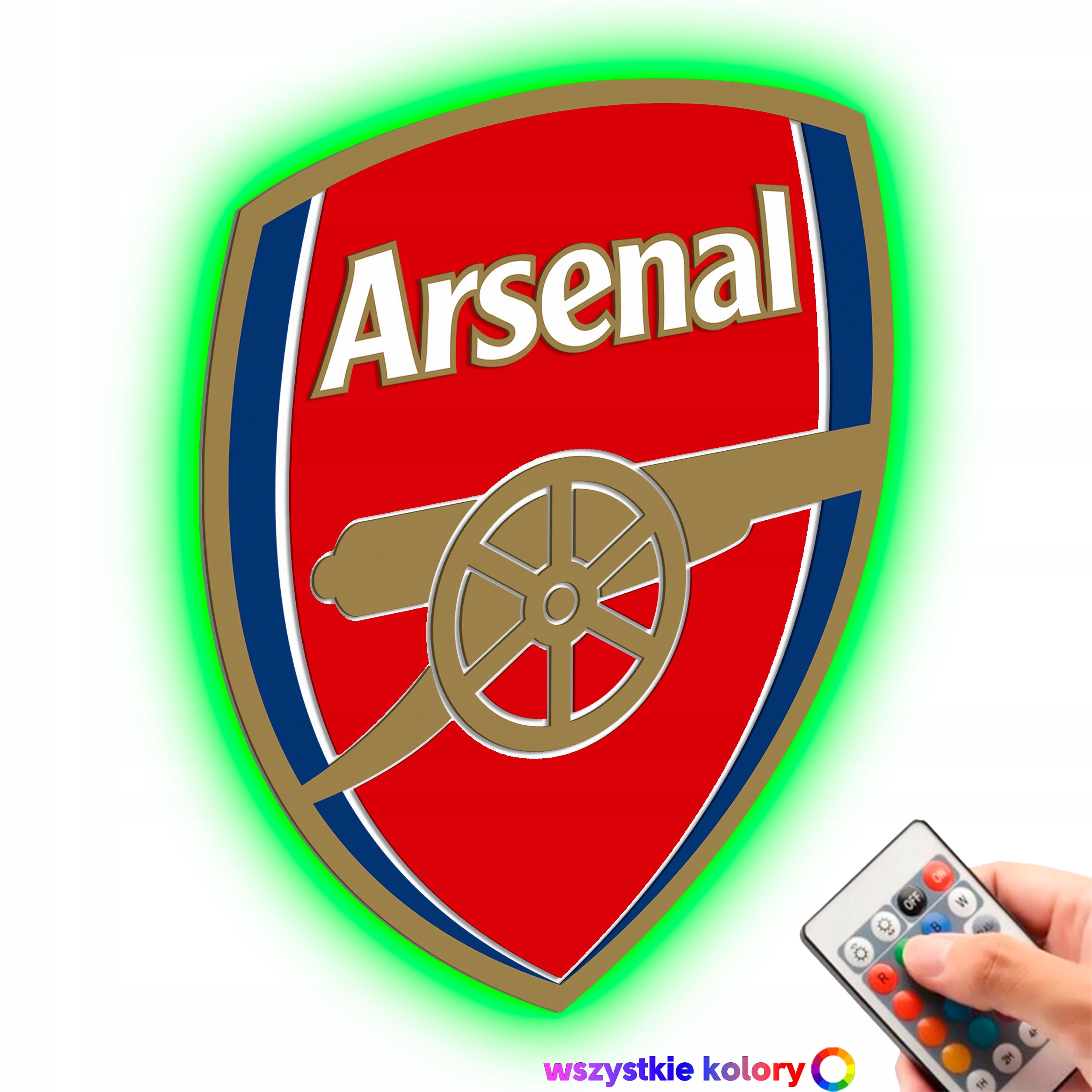 Fc Arsenal Led Drevený obraz Futbalový erb Darček