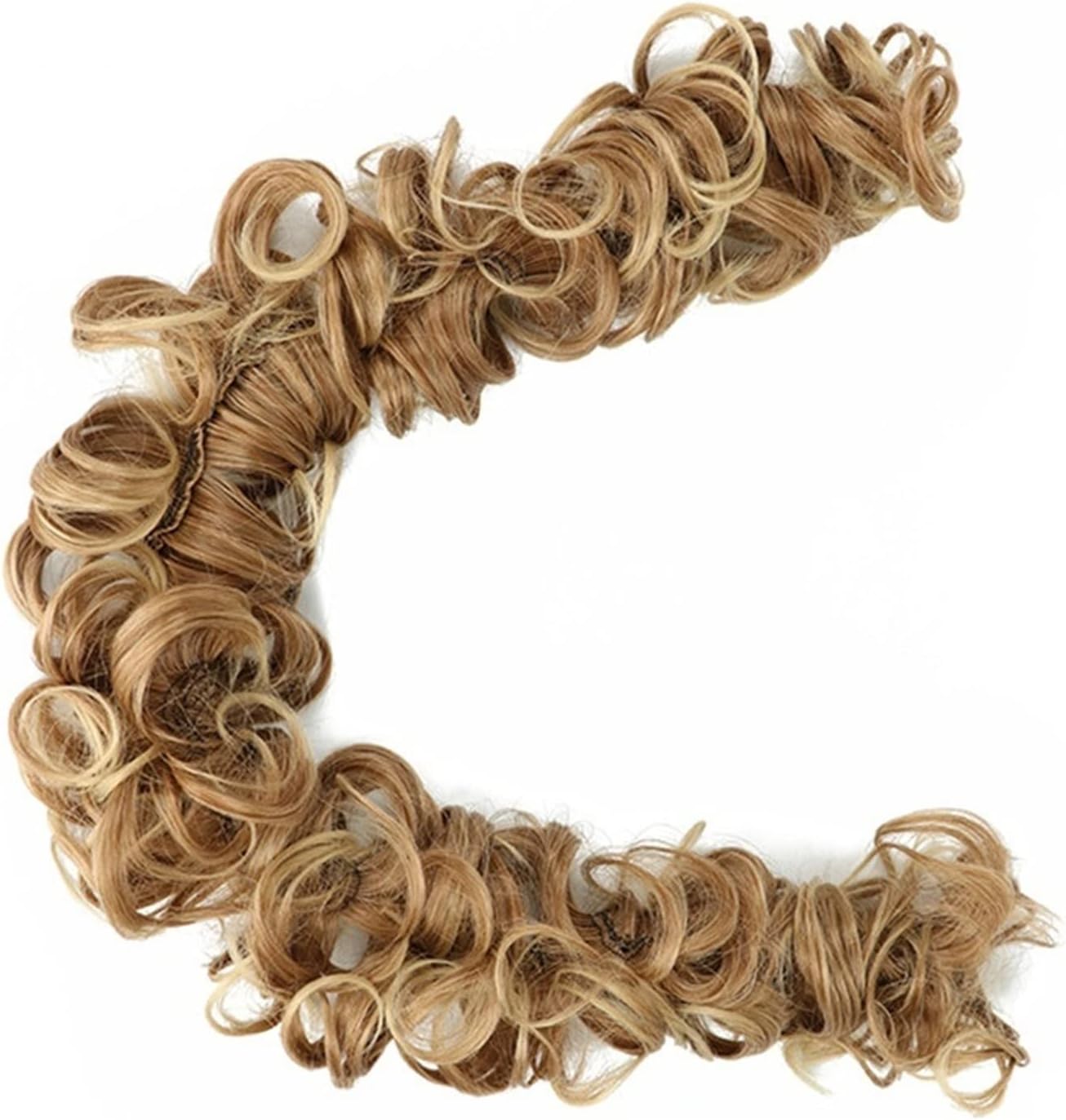 Příčesek Do Vlasů Na Drdol Na Gumičce 100 CM Omotání Pramínku Hnědá Barva