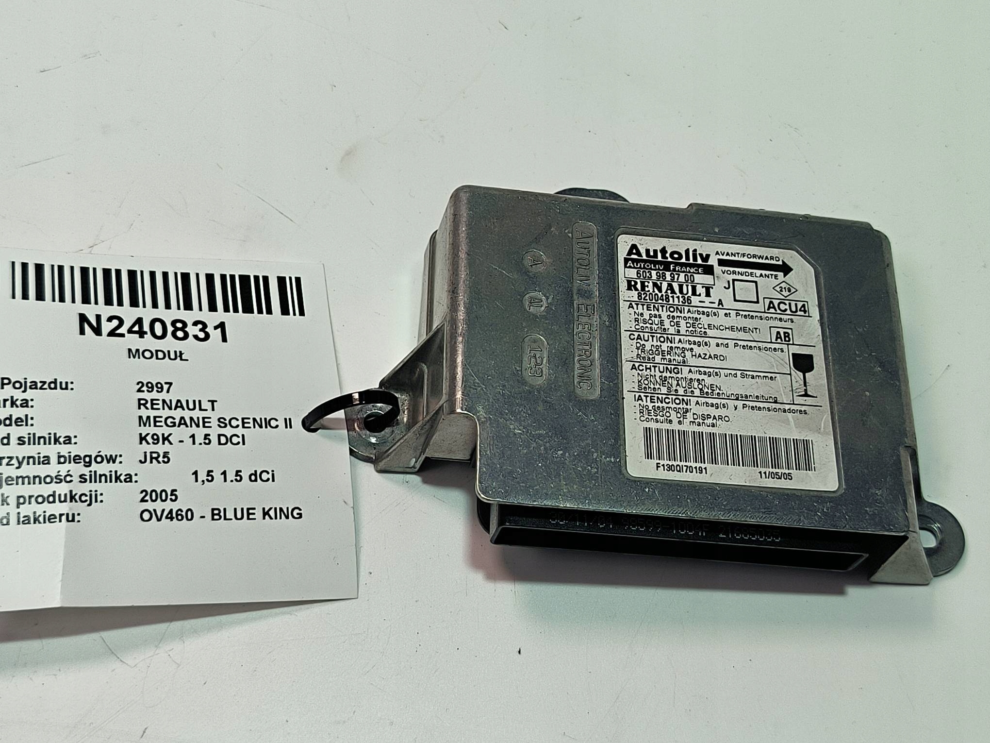 modulo 8200481136 RENAULT MEGANE SCENIC II