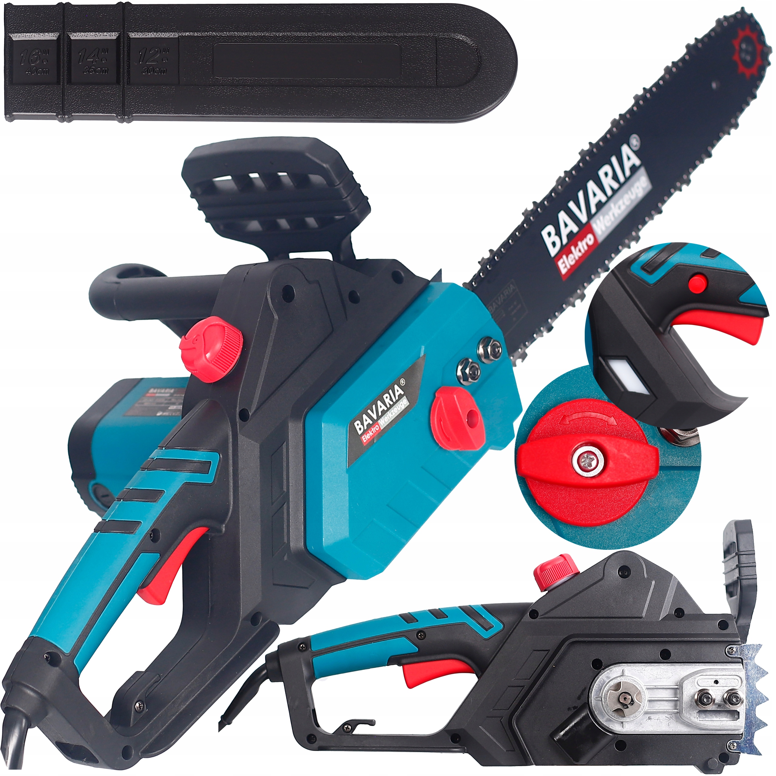 Piła Łańcuchowa Elektryczna Pilarka Do Drewna 40Cm Przecinarka Zestaw