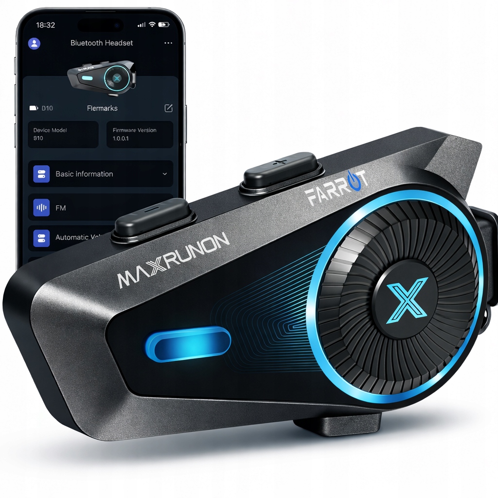 Interkom Motocyklový Mesh pre 4 osoby Bluetooth 5.4 1600 m 120 km/h Anc Aplikácia