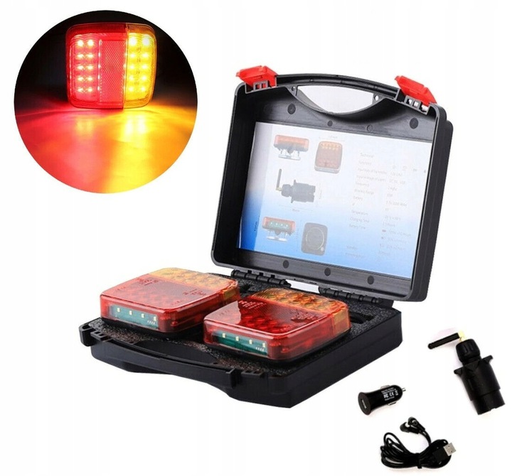 Led Zadní Světla 12V 24V Bezdrátová S Magnet Světla Silniční Asistence