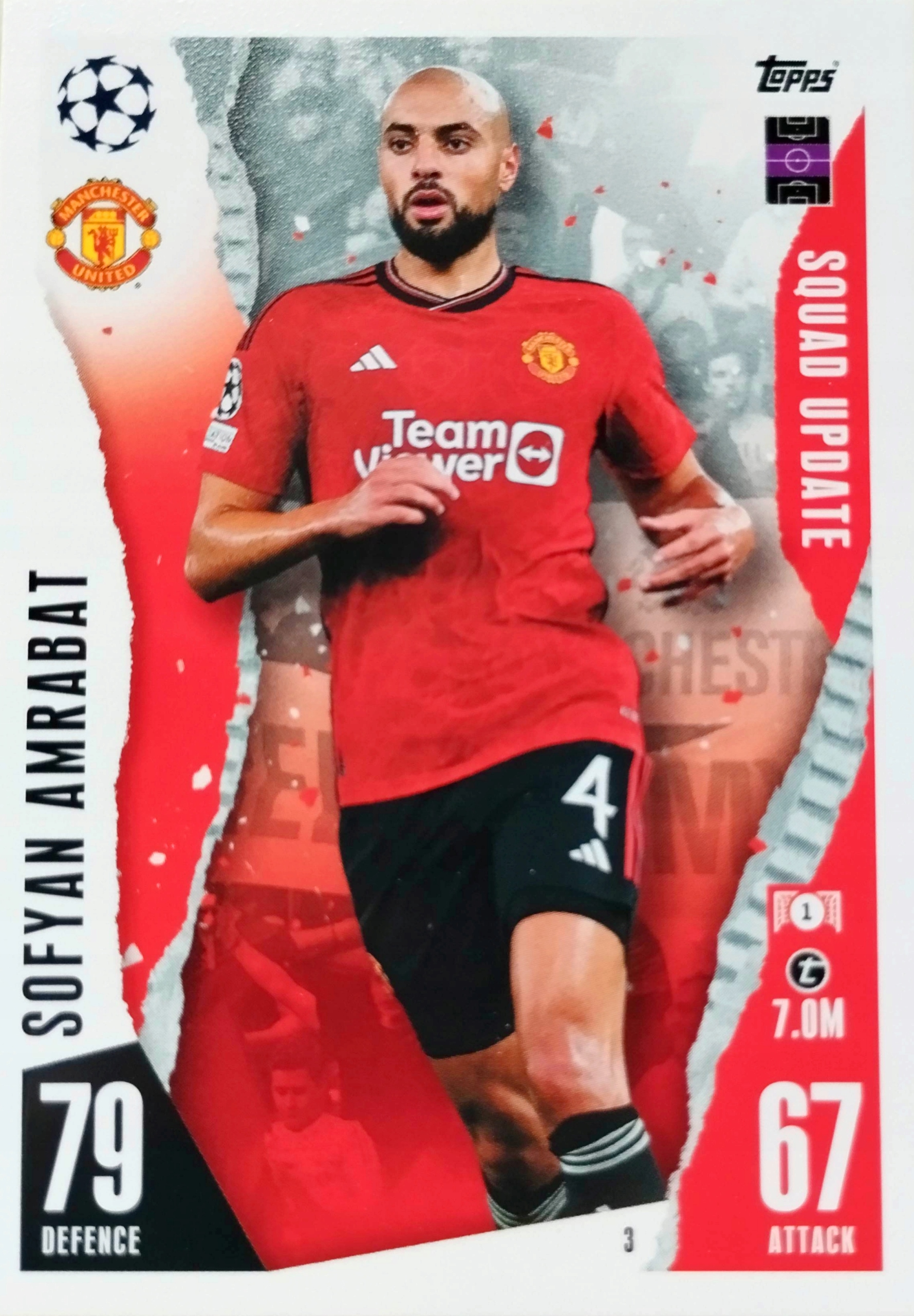 Topps Match Attax Extra 2023/2024 Squad Update 3 Amrabat Manchester United