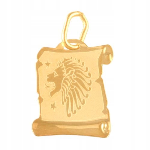 Zlatý přívěsek 585 Lev Znamení zvěrokruhu Papirus 14kt jako dárek