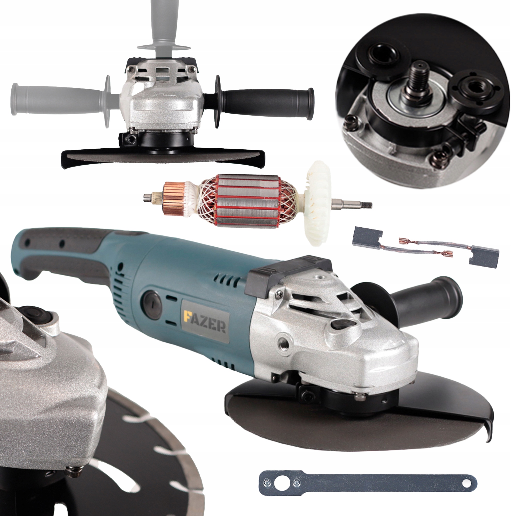 Úhlová Bruska 230 MM Volný Start Diax Sada