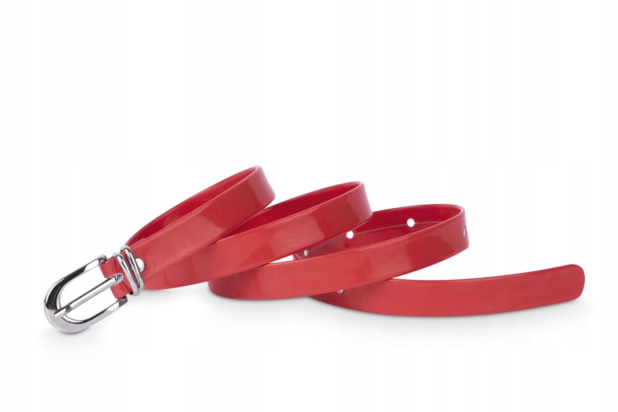 

Pasek damski klasyczny koralowy lakier 1,5 cm