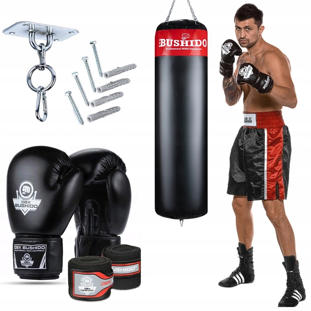 130cm 30kg Zestaw Bokserski Worek Treningowy Rękawice Owijki Do Domu Klubu