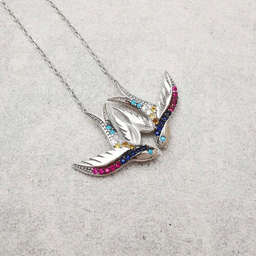 Náhrdelník se dvěma vlaštovkami