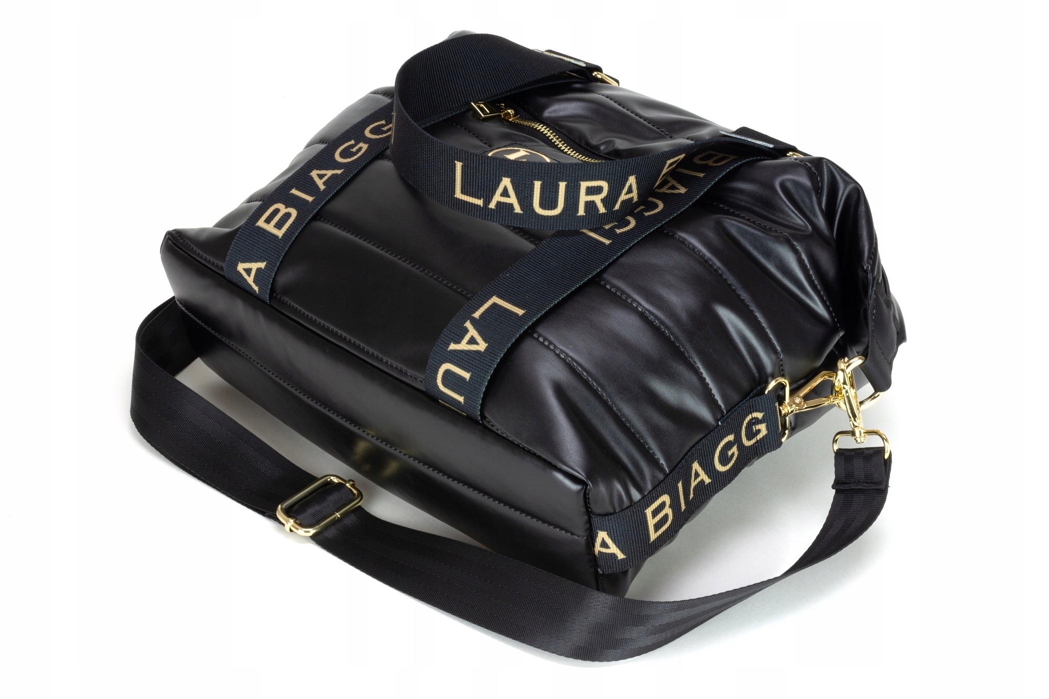 POLSKA TOREBKA LAURA BIAGGI SHOPPER EKO A4 CZARNA Materiał dominujący skóra ekologiczna