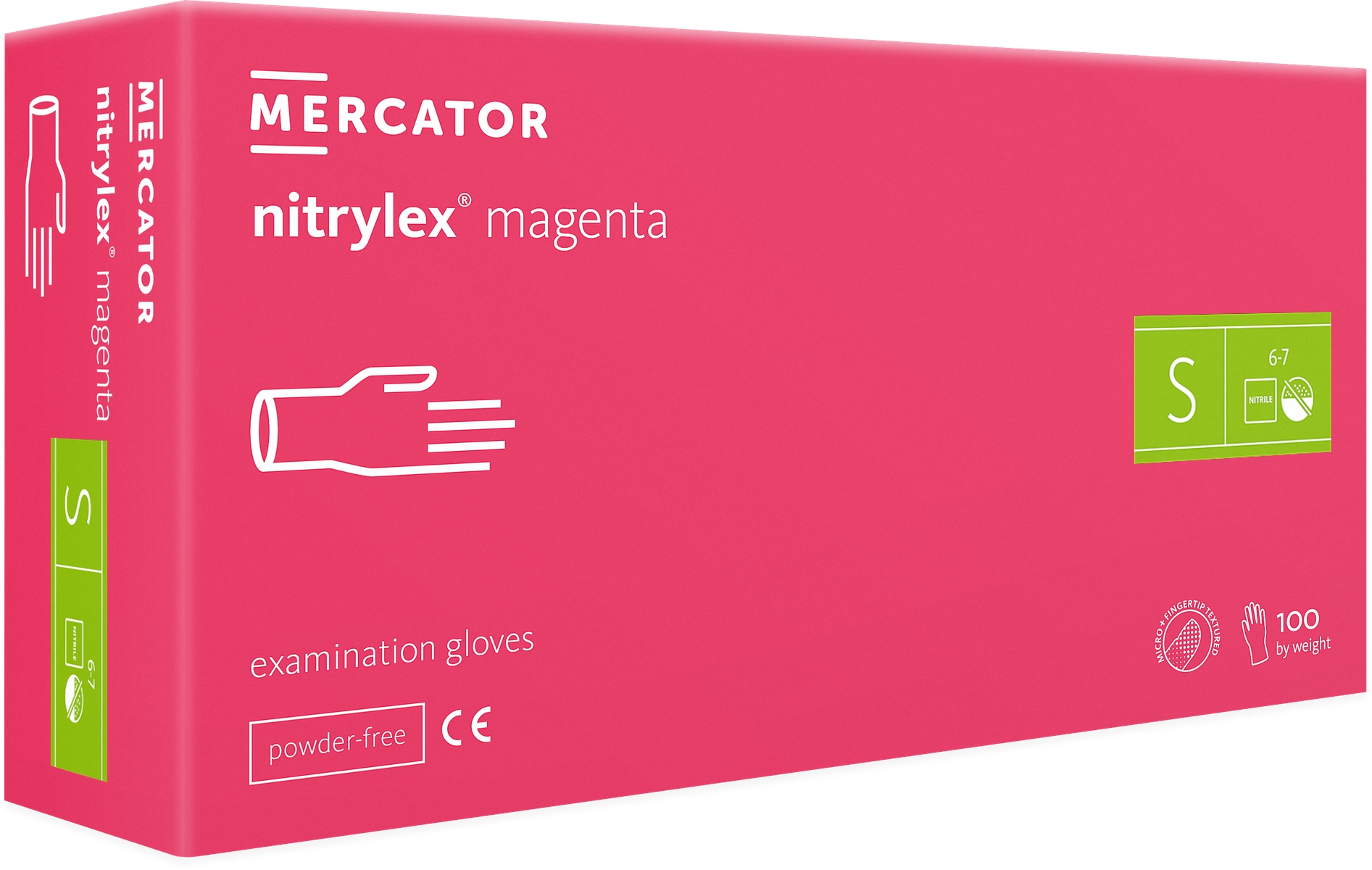 

Rękawiczki Nitrylowe Rękawice Magenta S 100 sztuk